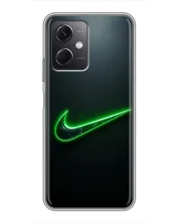 Чехол для Xiaomi Redmi Note 12 (5G) с картинкой «Неоновый контур Nike»