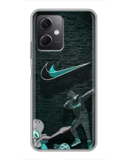 Чехол для Xiaomi Redmi Note 12 (5G) с картинкой «Спортивный арт Nike»