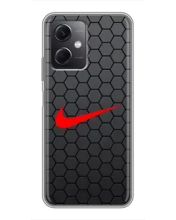 Чехол для Xiaomi Redmi Note 12 (5G) с картинкой «Nike — карбоновая сетка»