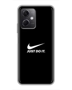Чехол для Xiaomi Redmi Note 12 (5G) с картинкой «Минимализм от Nike»