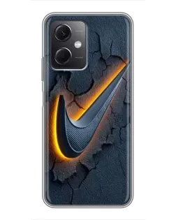 Чехол для Xiaomi Redmi Note 12 (5G) с картинкой «Объемный логотип Найк»
