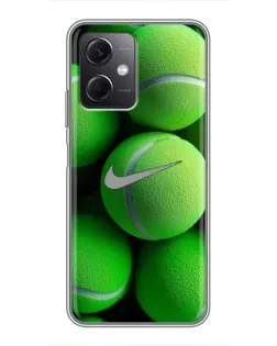 Чехол для Xiaomi Redmi Note 12 (5G) с картинкой «Теннисные мячи Найк»