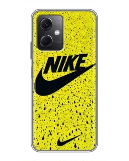 Чехол для Xiaomi Redmi Note 12 (5G) с картинкой «Желтый текстурный Nike»