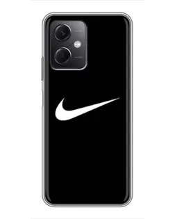 Чехол для Xiaomi Redmi Note 12 (5G) с картинкой «Минималистический Найк»