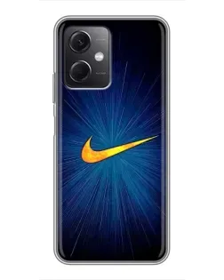 Чехол для Xiaomi Redmi Note 12 (5G) с картинкой «Синий пульс Nike»