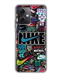 Чехол для Xiaomi Redmi Note 12 (5G) с картинкой «Яркий коллаж Nike»