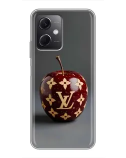 Чехол для Xiaomi Redmi Note 12 (5G) с картинкой «Красное яблоко LV»