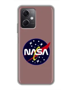 Чехол для Xiaomi Redmi Note 12 (5G) с картинкой «NASA — ретро космос»