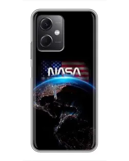 Чехол для Xiaomi Redmi Note 12 (5G) с картинкой «Земля из космоса NASA»