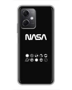 Чехол для Xiaomi Redmi Note 12 (5G) с картинкой «NASA — технический принт»