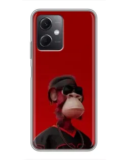 Чехол для Xiaomi Redmi Note 12 (5G) с картинкой «Bored Ape в красном» Чехол для Xiaomi Redmi Note 12 (5G) с картинкой «Bored Ape в красном»