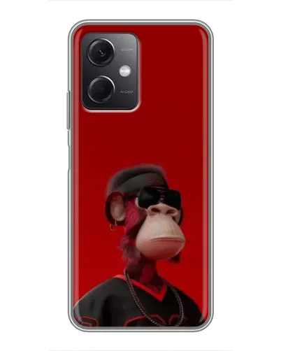 Чехол для Xiaomi Redmi Note 12 (5G) с картинкой «Bored Ape в красном»