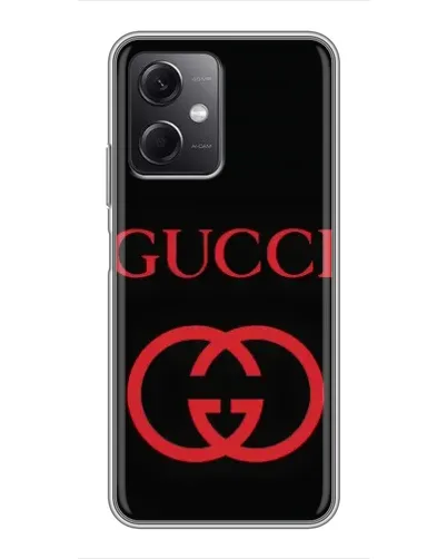 Чехол для Xiaomi Redmi Note 12 (5G) с картинкой «Gucci — красный логотип» Чехол для Xiaomi Redmi Note 12 (5G) с картинкой «Gucci — красный логотип»