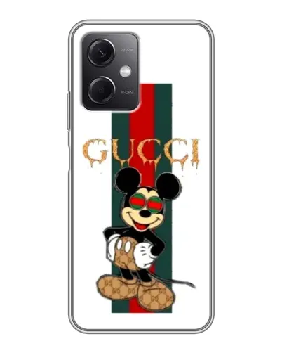 Чехол для Xiaomi Redmi Note 12 (5G) с картинкой «Микки Маус Gucci — полосы» Чехол для Xiaomi Redmi Note 12 (5G) с картинкой «Микки Маус Gucci — полосы»