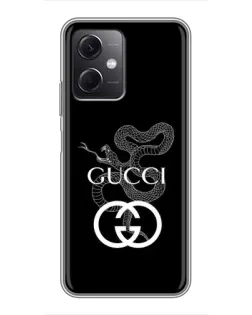 Чехол для Xiaomi Redmi Note 12 (5G) с картинкой «Gucci — серебряная змея» Чехол для Xiaomi Redmi Note 12 (5G) с картинкой «Gucci — серебряная змея»
