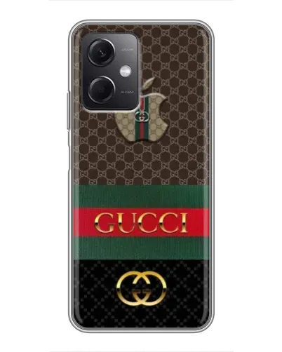 Чехол для Xiaomi Redmi Note 12 (5G) с картинкой «Gucci — брендированный десерт» Чехол для Xiaomi Redmi Note 12 (5G) с картинкой «Gucci — брендированный десерт»