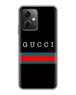 Чехол для Xiaomi Redmi Note 12 (5G) с картинкой «Gucci — красный пояс» Чехол для Xiaomi Redmi Note 12 (5G) с картинкой «Gucci — красный пояс»