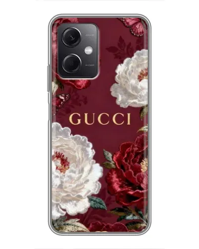 Чехол для Xiaomi Redmi Note 12 (5G) с картинкой «Gucci — бордовые розы» Чехол для Xiaomi Redmi Note 12 (5G) с картинкой «Gucci — бордовые розы»