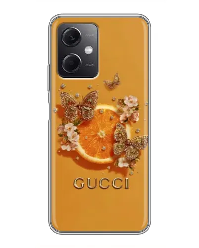 Чехол для Xiaomi Redmi Note 12 (5G) с картинкой «Gucci — золотые бабочки» Чехол для Xiaomi Redmi Note 12 (5G) с картинкой «Gucci — золотые бабочки»