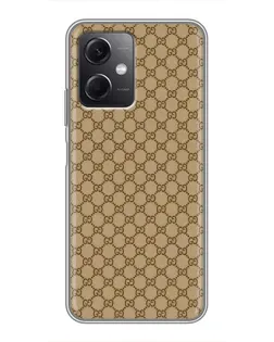 Чехол для Xiaomi Redmi Note 12 (5G) с картинкой «Gucci — классический беж» Чехол для Xiaomi Redmi Note 12 (5G) с картинкой «Gucci — классический беж»