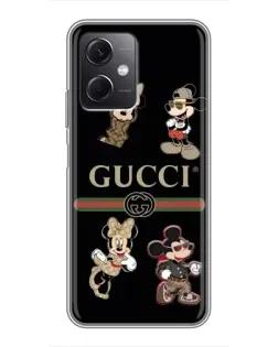 Чехол для Xiaomi Redmi Note 12 (5G) с картинкой «Gucci — герои Disney и монограмма» Чехол для Xiaomi Redmi Note 12 (5G) с картинкой «Gucci — герои Disney и монограмма»