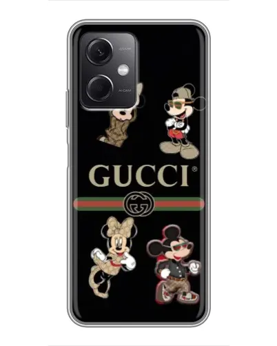 Чехол для Xiaomi Redmi Note 12 (5G) с картинкой «Gucci — герои Disney и монограмма» Чехол для Xiaomi Redmi Note 12 (5G) с картинкой «Gucci — герои Disney и монограмма»