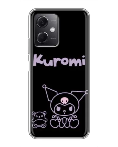 Чехол для Xiaomi Redmi Note 12 (5G) с картинкой «Kuromi — черный минимализм»