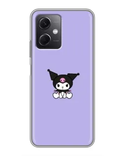 Чехол для Xiaomi Redmi Note 12 (5G) с картинкой «Kuromi — фиолетовый минимализм»