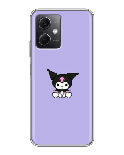 Чехол для Xiaomi Redmi Note 12 (5G) с картинкой «Kuromi — фиолетовый минимализм»