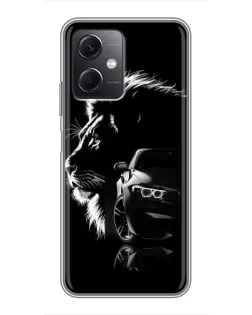 Чохол для Xiaomi Redmi Note 12 (5G) з картинкою «BMW та лев» Чохол для Xiaomi Redmi Note 12 (5G) з картинкою «BMW та лев»