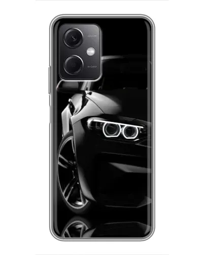 Чехол для Xiaomi Redmi Note 12 (5G) с картинкой «Черная BMW — профиль» Чехол для Xiaomi Redmi Note 12 (5G) с картинкой «Черная BMW — профиль»