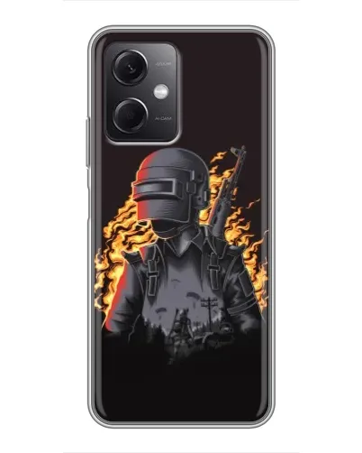 Чохол для Xiaomi Redmi Note 12 (5G) з картинкою «PUBG — вогняний силует» Чохол для Xiaomi Redmi Note 12 (5G) з картинкою «PUBG — вогняний силует»