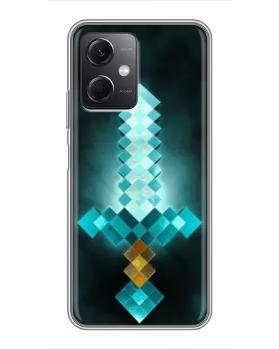 Чохол для Xiaomi Redmi Note 12 (5G) з картинкою «Алмазний меч неон» Чохол для Xiaomi Redmi Note 12 (5G) з картинкою «Алмазний меч неон»