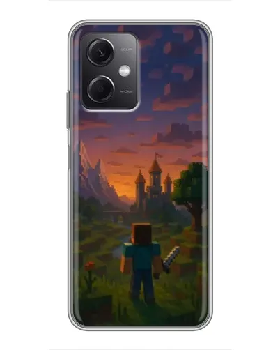 Чохол для Xiaomi Redmi Note 12 (5G) з картинкою «Стів біля вежі» Чохол для Xiaomi Redmi Note 12 (5G) з картинкою «Стів біля вежі»