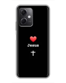 Чохол для Xiaomi Redmi Note 12 (5G) з картинкою «Серце - Jesus»
