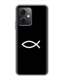 Чехол для Xiaomi Redmi Note 12 (5G) с картинкой «Символ рыбы Jesus» Чехол для Xiaomi Redmi Note 12 (5G) с картинкой «Символ рыбы Jesus»