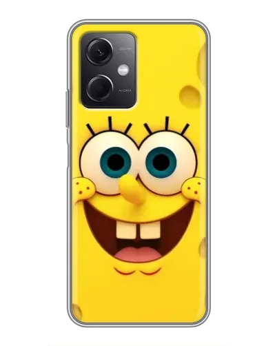 Чехол для Xiaomi Redmi Note 12 (5G) с картинкой «Губка Боб улыбка»