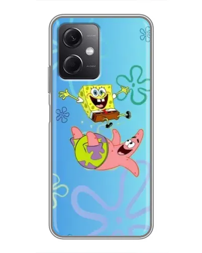 Чехол для Xiaomi Redmi Note 12 (5G) с картинкой «Спанч Боб и Патрик»