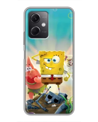 Чехол для Xiaomi Redmi Note 12 (5G) с картинкой «Спанч Боб победитель»