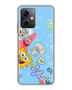 Чехол для Xiaomi Redmi Note 12 (5G) с картинкой «Веселые пузырьки»
