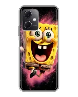 Чехол для Xiaomi Redmi Note 12 (5G) с картинкой «Взрывной Спанч Боб»