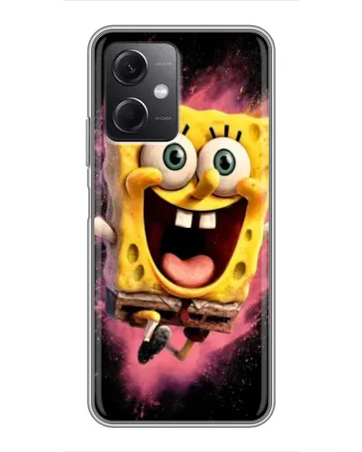 Чехол для Xiaomi Redmi Note 12 (5G) с картинкой «Взрывной Спанч Боб»