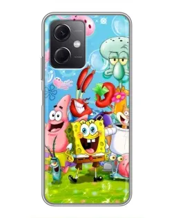 Чехол для Xiaomi Redmi Note 12 (5G) с картинкой «Губка Боб и друзья» Чехол для Xiaomi Redmi Note 12 (5G) с картинкой «Губка Боб и друзья»