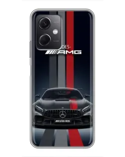 Чохол для Xiaomi Redmi Note 12 (5G) з картинкою «Mercedes — білий карбон»