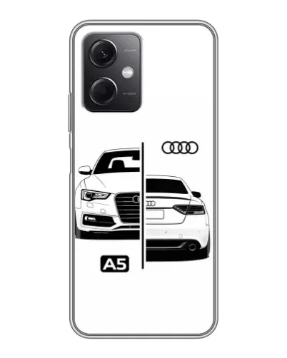 Чехол для Xiaomi Redmi Note 12 (5G) с картинкой «Audi — контрастный дизайн» Чехол для Xiaomi Redmi Note 12 (5G) с картинкой «Audi — контрастный дизайн»