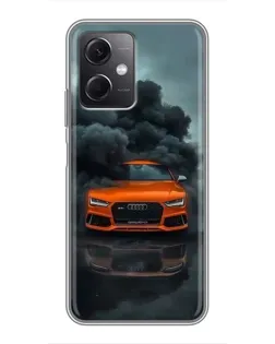 Чехол для Xiaomi Redmi Note 12 (5G) с картинкой «Audi в облаках дыма» Чехол для Xiaomi Redmi Note 12 (5G) с картинкой «Audi в облаках дыма»