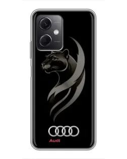 Чехол для Xiaomi Redmi Note 12 (5G) с картинкой «Графика — пантера и Audi» Чехол для Xiaomi Redmi Note 12 (5G) с картинкой «Графика — пантера и Audi»