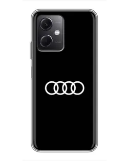 Чехол для Xiaomi Redmi Note 12 (5G) с картинкой «Audi White Logo» Чехол для Xiaomi Redmi Note 12 (5G) с картинкой «Audi White Logo»