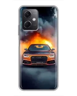 Чехол для Xiaomi Redmi Note 12 (5G) с картинкой «Audi в огненном дыму» Чехол для Xiaomi Redmi Note 12 (5G) с картинкой «Audi в огненном дыму»