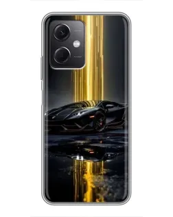 Чехол для Xiaomi Redmi Note 12 (5G) с картинкой «Ночной Lamborghini драйв»